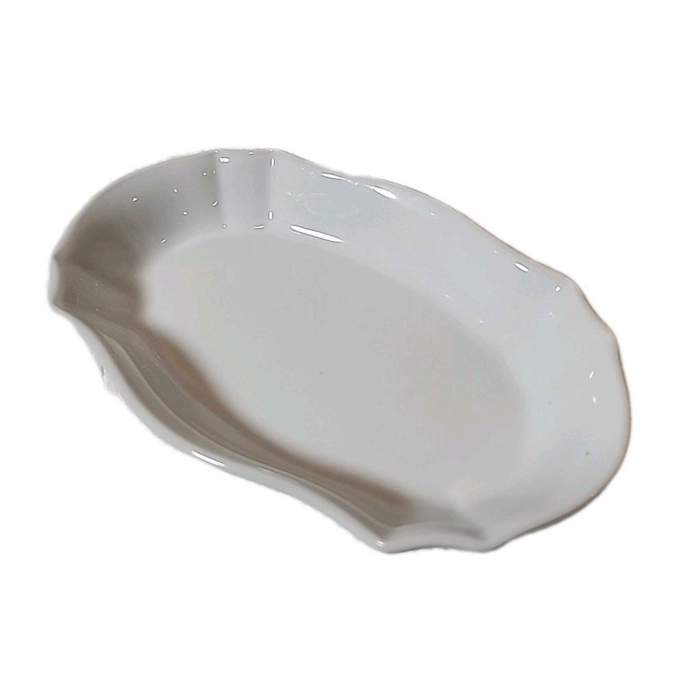 Pier 1 White Porcelain Decorative Soap Dish,  Trinket Tray, Not For Food